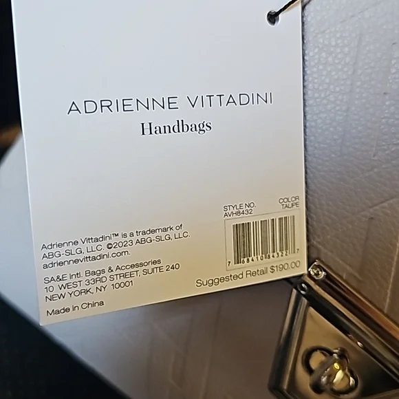 Adrienne Vittadini the AV BORSETTA COLLECTION EMBOSSED TOP HANDLE HANDBAG - Picture 10 of 10